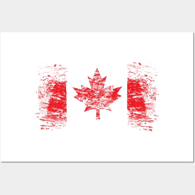 Textured National Flag of Canada Wall Art by JDawnInk